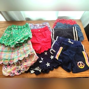 Lot of 11 Girl's Size 4T Shorts Mixed Brands